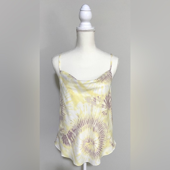 Lucy Paris Tops - Lucy Paris Womens M Yellow/Lavender Tie-Dye Print Cami Tank Top Boho Coastal